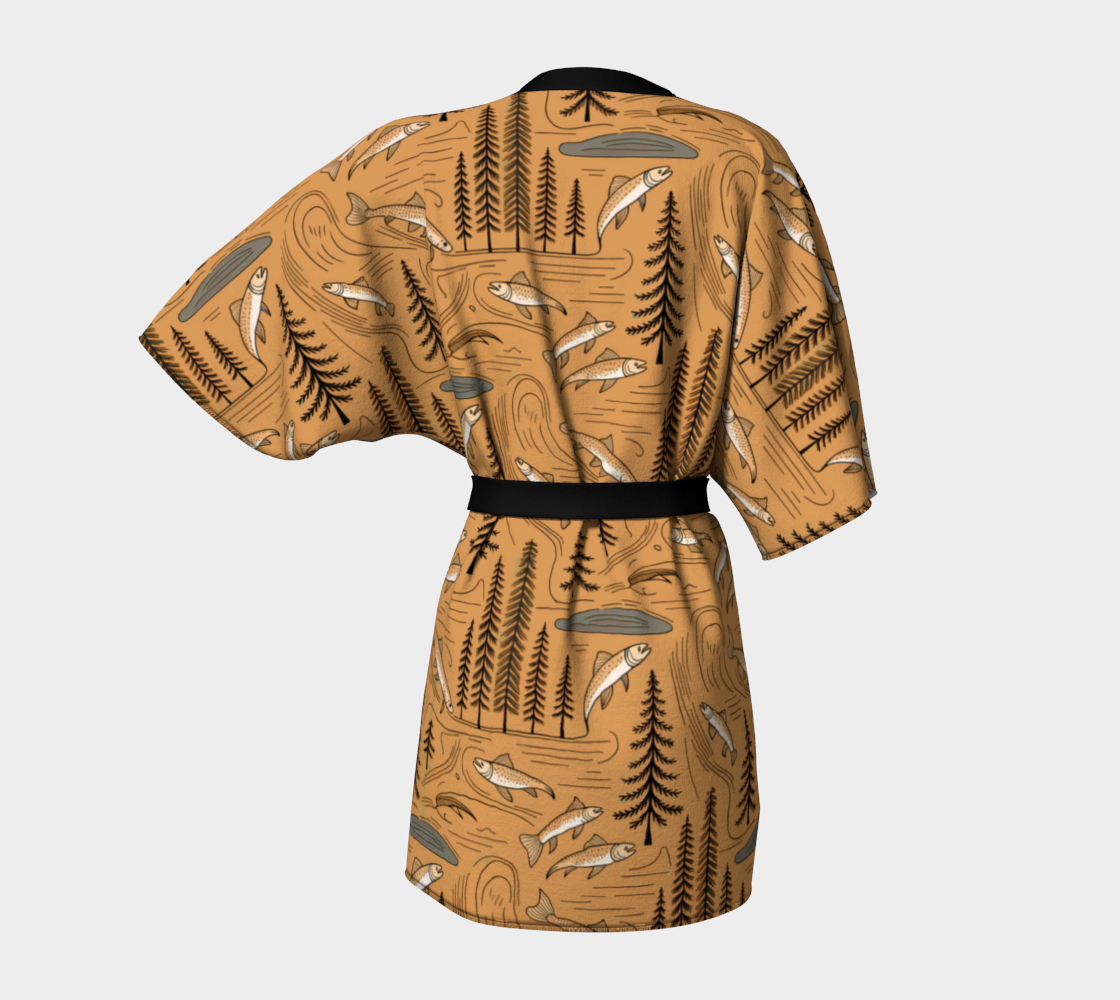 Canadian nature and fish relaxed summer robe