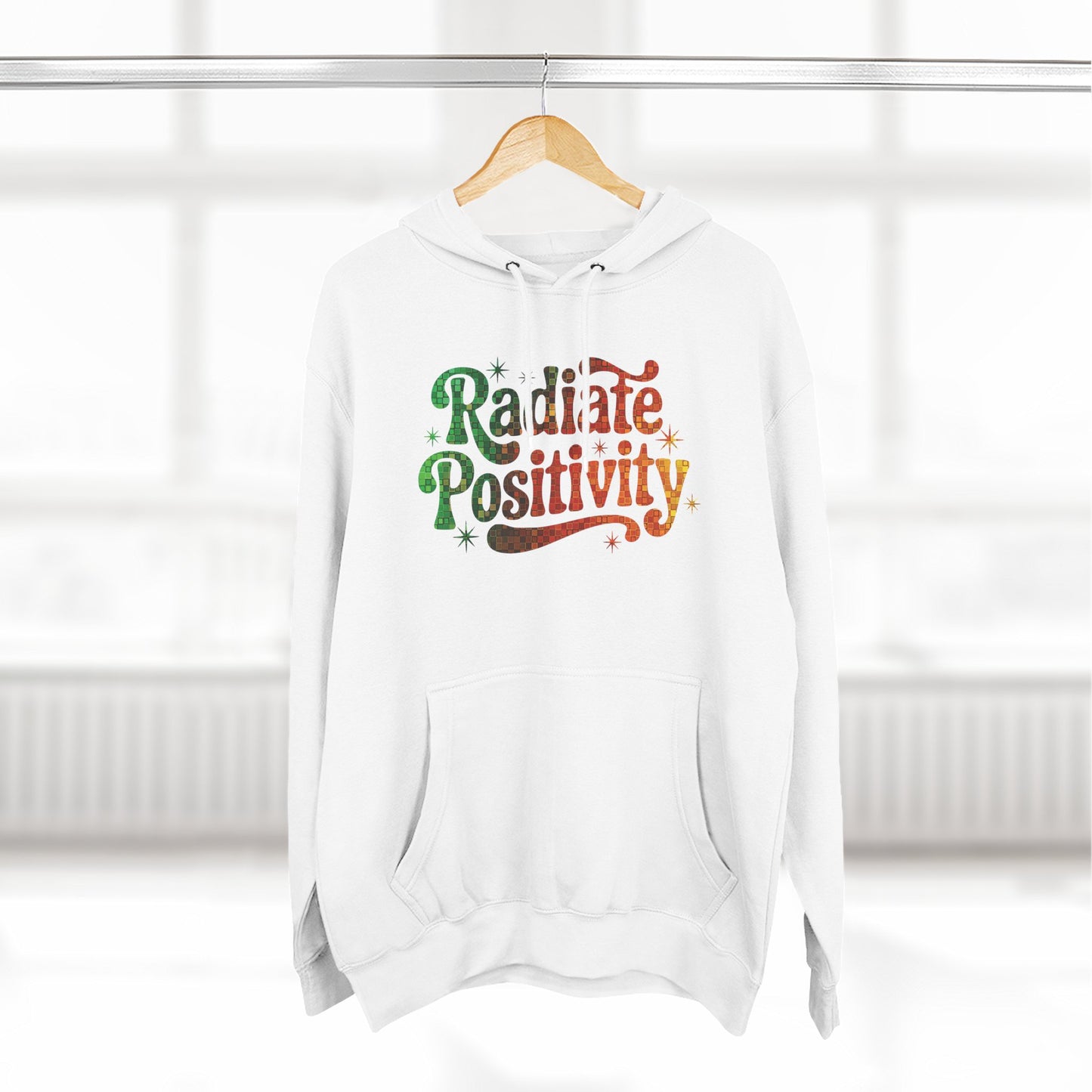Radiate Positivity Fleece Hoodie - Cozy & Inspirational Wear