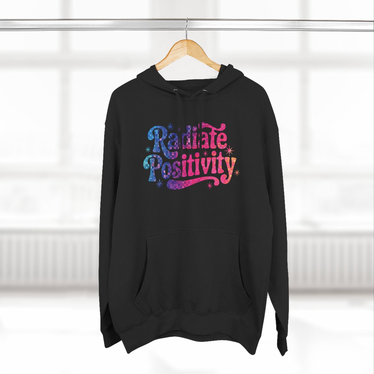 Radiate Positivity Fleece Hoodie - Cozy & Inspirational Wear